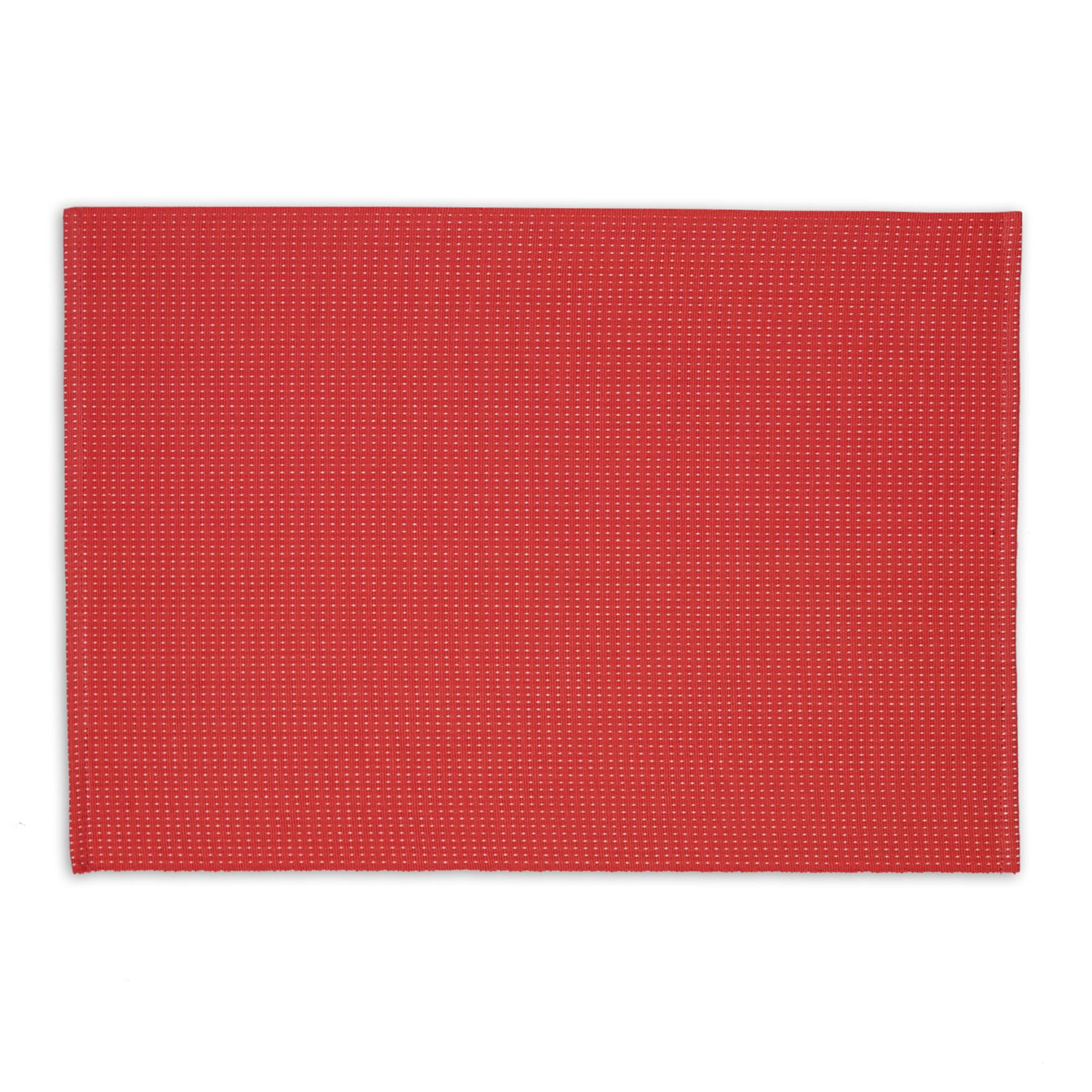Pink Dobby Dots Placemat Set, 13" x 19", 6 Piece